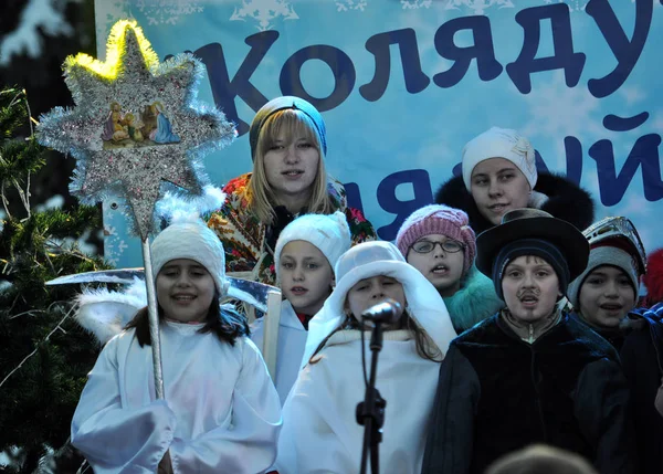 Stad Holiday Kerstmis carols_36 — Stockfoto