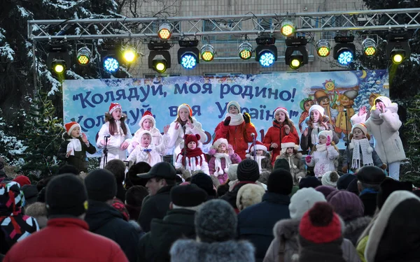 Stad Holiday Kerstmis carols_40 — Stockfoto