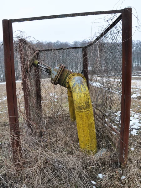 Válvula de gas principal abandonada — Foto de Stock