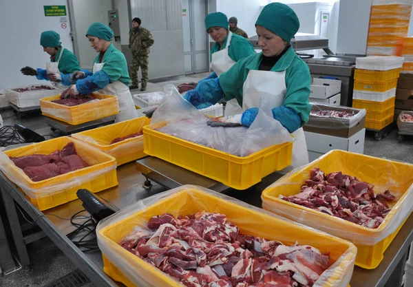 En el taller de embalaje de carne limpia deshuesada _ 3 — Foto de Stock