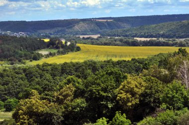 Yaz panoramik manzara üst noktasından