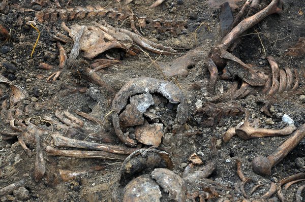 Excavations on the site of the shooting of 52 Ukrainian patriots