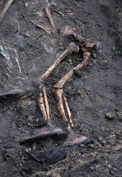 Excavations on the site of the shooting of 52 Ukrainian patriots