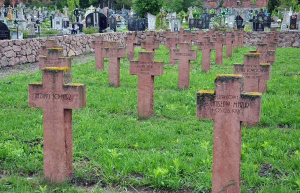 Cemitério militar polaco — Fotografia de Stock