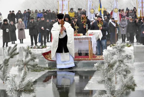 Τα Θεοφάνεια του Κυρίου για το χωριό του Mukhavka — Φωτογραφία Αρχείου