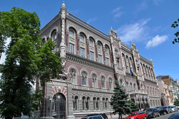 Фасад Національного банку України будівлі — стокове фото