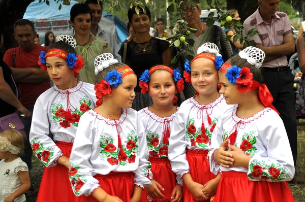 Фольклорный и этнографический праздник села Пробижная — стоковое фото