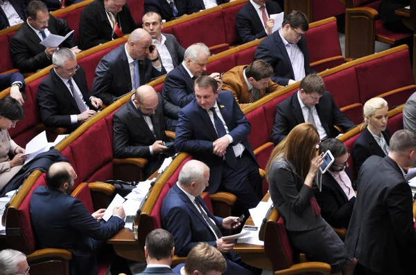 En la sala de sesiones de la Rada Verkhovna de Ucrania — Foto de Stock