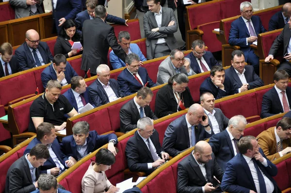 En la sala de sesiones de la Rada Verkhovna de Ucrania — Foto de Stock