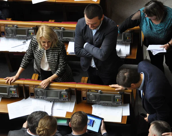 Na sala de sessões da Verkhovna Rada da Ucrânia — Fotografia de Stock