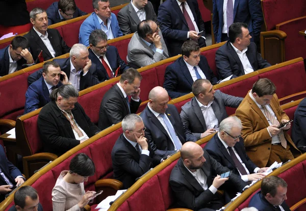 Nella sala delle sessioni della Verkhovna Rada dell'Ucraina — Foto Stock