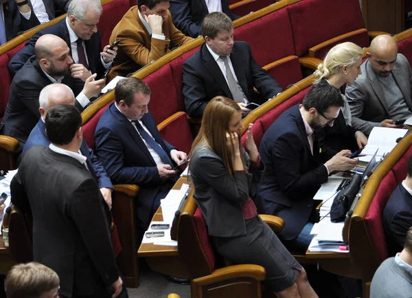 En la sala de sesiones de la Rada Verkhovna de Ucrania — Foto de Stock