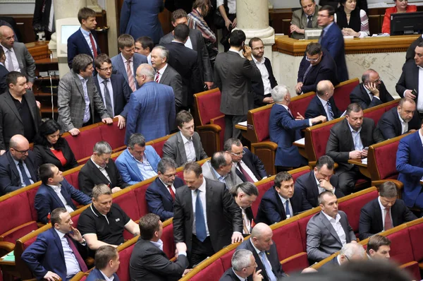 En la sala de sesiones de la Rada Verkhovna de Ucrania — Foto de Stock