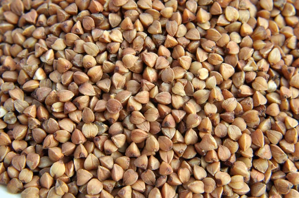 Background Dried Buckwheat Whole Large Kernel — Stock Photo, Image
