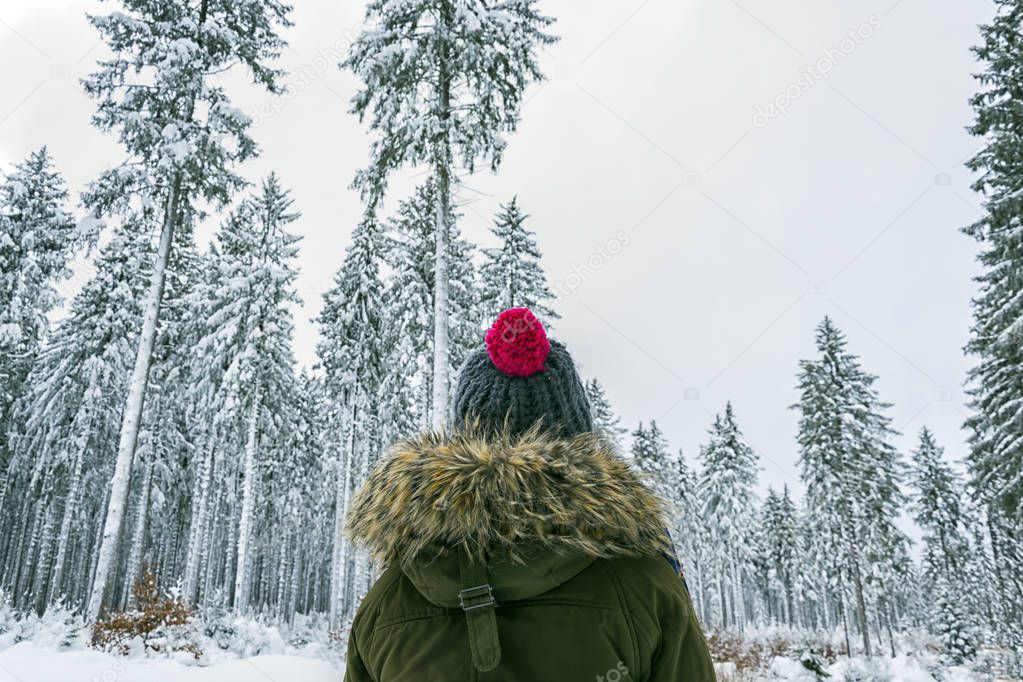 Woman exploring the Mountain