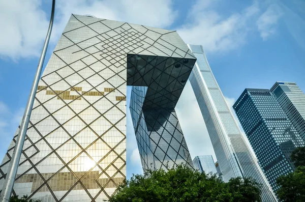 Edificio Cctv Beijing Fondo Del Cielo Azul —  Fotos de Stock