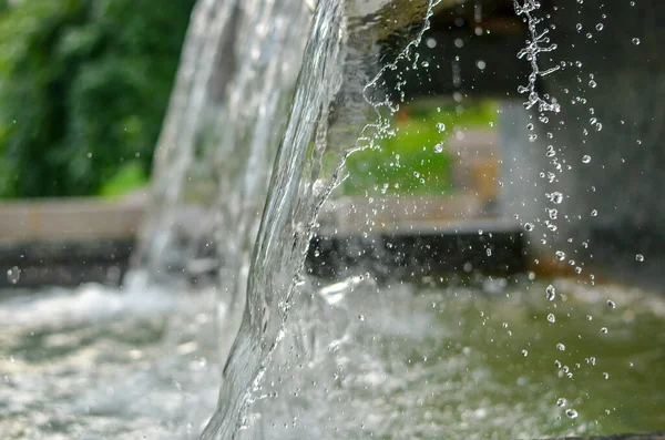 Water Splashes Fountain Closeup — Stock Photo, Image