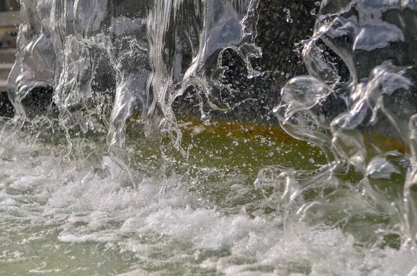 Воды Брызги Фонтана Крупным Планом — стоковое фото