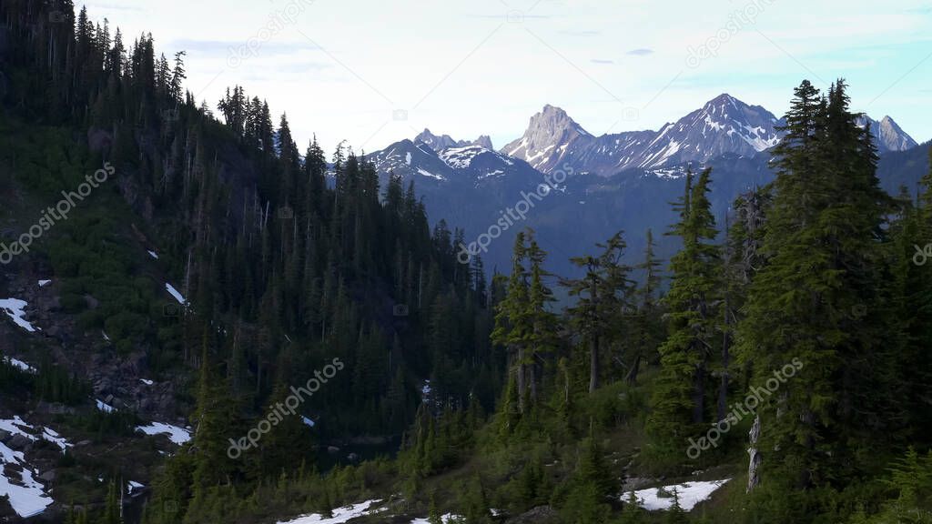 american border peak in north cascades of washington