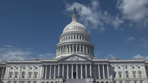 Nahaufnahme der Ostseite des Hauptstadtgebäudes in Washington DC — Stockvideo