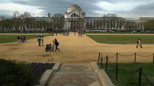 华盛顿特区- 2017年4月3日：华盛顿斯密森自然历史博物馆的全景 — 图库视频影像