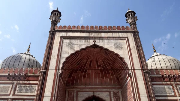 Close up de jama masjid mesquita no velho delhi — Fotografia de Stock