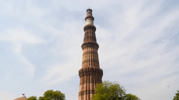 Top van de qutub minar toren in India — Stockfoto