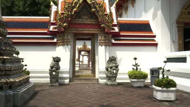 Alapok wat pho templom Bangkok — Stock videók