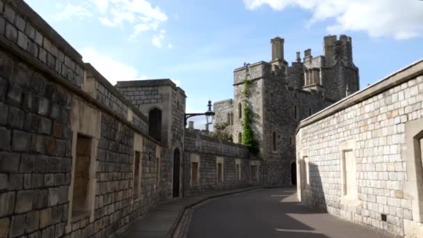 London England Oktober 2017 View Walking Street Windsor Castle London — Stockvideo