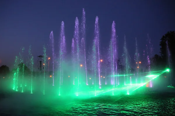 Color fountain show — Stock Photo, Image