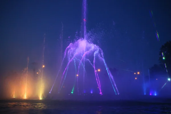 Color fountain show — Stock Photo, Image