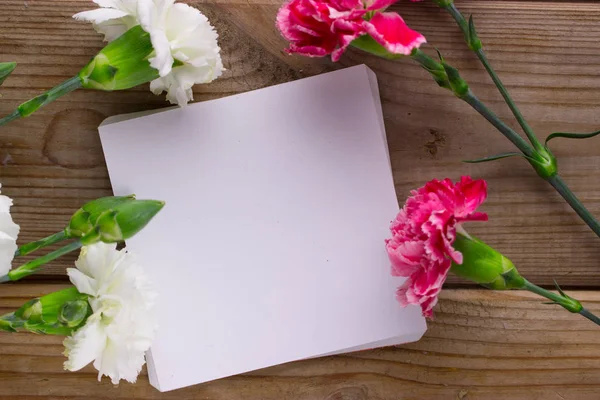 flowers and piece of paper