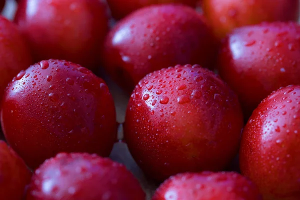 Закрыть свежие вишневые ягоды — стоковое фото