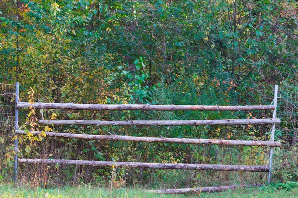 Trästaket i en park — Stockfoto