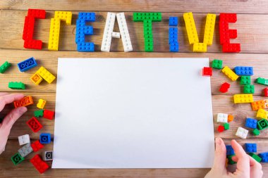 word yaratıcı Lego-den yapılmış