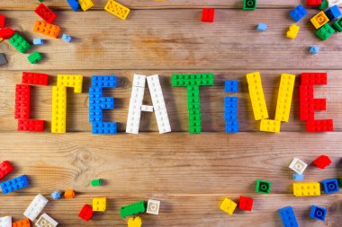 word yaratıcı Lego-den yapılmış