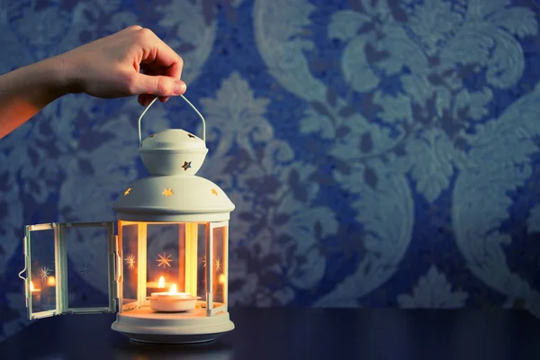 Beautiful decoration lantern or candle holder — Stock Photo, Image