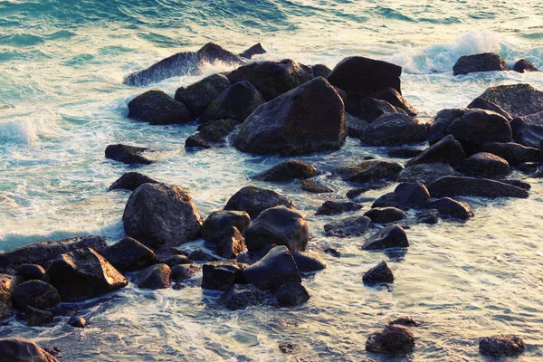 물, 파도, 바위 — 스톡 사진
