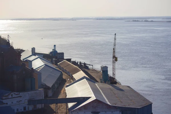 Port eller en fabrik — Stockfoto