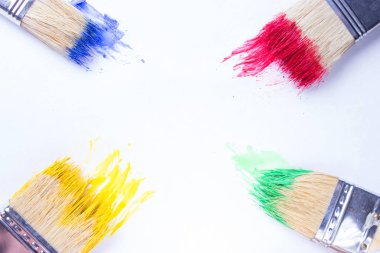 boya renkli boya fırçaları