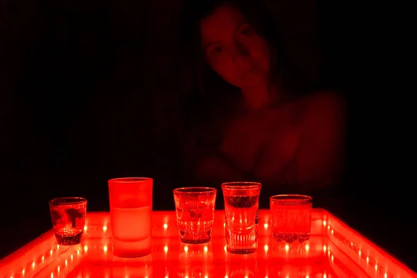 Woman work as a barmen — Stock Photo, Image