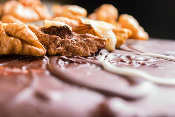 Primer plano de pastel de chocolate — Foto de Stock