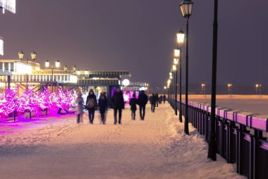 gece kış manzarası