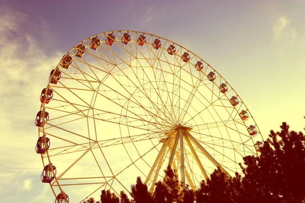 A colourful ferris wheel. Front view — Stock Photo, Image