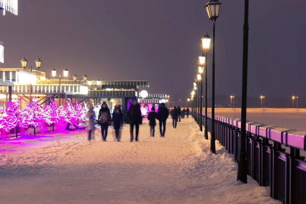 gece kış manzarası