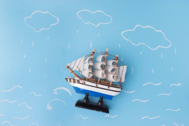 gemi modeli bir fırtınada