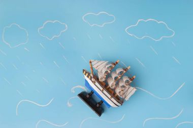 gemi modeli bir fırtınada