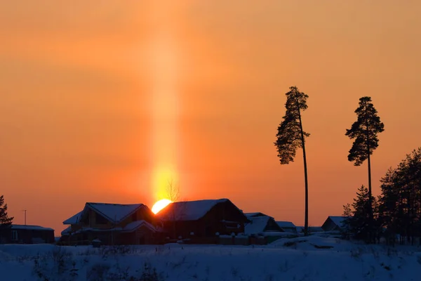 Lumière du Nord sur une ferme en Islande — Photo