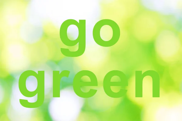 Go green words — Stock Photo, Image