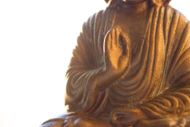 Bronz renkli Buda heykelciği